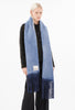 Tie-Dye-Fringes Schal, Arctic Blue from ODEEH 