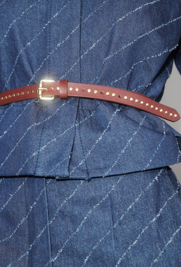 Odeeh Leather Belt, Maroon