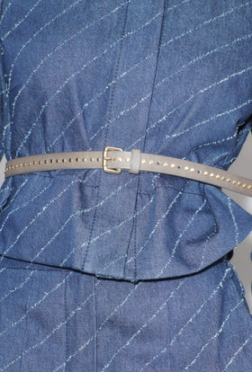 Leather Belt, Steel from ODEEH 