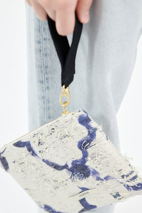 Painted Arabesque Zipper Bag, Pigment from ODEEH 