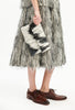LACQUERED FRINGES Tasche, Black White from ODEEH 