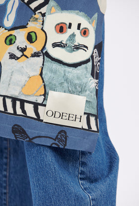 Cats & Tigers Gabardine Schürze, Steel Blue from ODEEH 