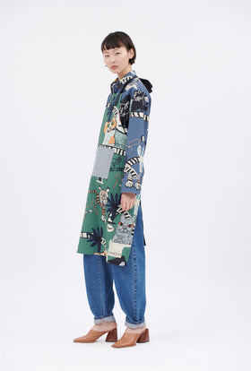 Cats & Tigers Gabardine Schürze, Opal Green from ODEEH 