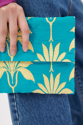 Matelassè Palms Tasche, Bright Emerald from ODEEH 