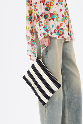 Big Striped Accessoires Tasche, Navy from ODEEH 