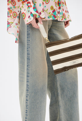 Big Striped Accessoires Tasche, Olive from ODEEH 