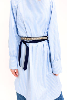 Rhinestone Belt, Navy from ODEEH 