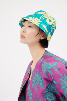 Matelassè Palms Hut, Bright Emerald from ODEEH 