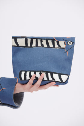 Cats & Tigers Gabardine Bag, Steel Blue from ODEEH 