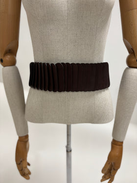 LEATHER Gürtel, Cacao, breit from ODEEH 