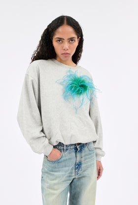 Feather Brosche, Caribbean Blue from ODEEH 