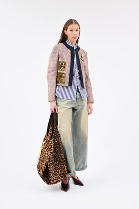 Panther Goat Skin Tasche, Feline from ODEEH 