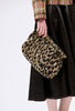 Big Jacquard Leo Clutch, Brown Olive from ODEEH 