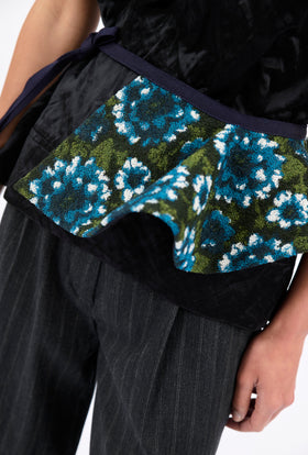 TERRY JACQUARD Rüsche, Dark Peacock from ODEEH 