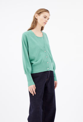 Light Cashmere Cardigan, Midnight from ODEEH 