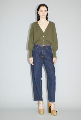 Light Cashmere Cardigan, Moss from ODEEH 