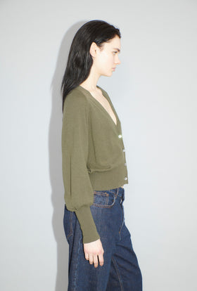 Light Cashmere Cardigan, Moss from ODEEH 