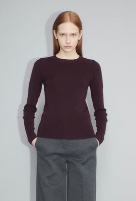 Merino Extrafine Sweater, Burgundy from ODEEH 