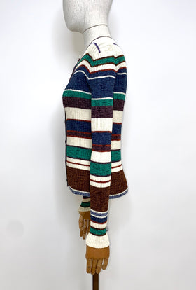 Cotton Linen Crepe Cardigan, Heather Blue from ODEEH 