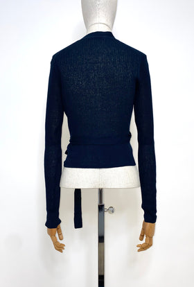 Fine Silk/ Linen Cardigan, Ink from ODEEH 