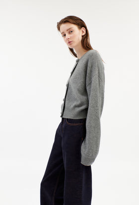 LIGHT CASHMERE Cardigan, Heather Grey from ODEEH 