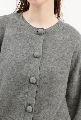 LIGHT CASHMERE Cardigan, Heather Grey from ODEEH 
