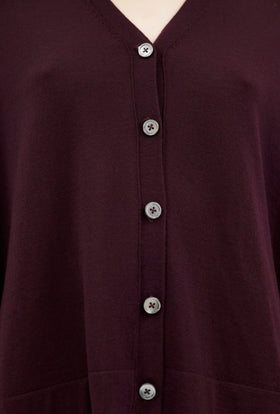 Slub Tweed Cardigan, Olive Brown from ODEEH 