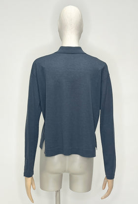 MERINO EXTRAFINE Pullover, Steel from ODEEH 