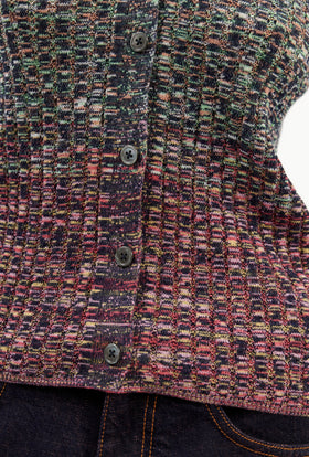 SPACE-DYED WOOL MIX Cardigan, Multicolor from ODEEH 
