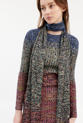 SPACE-DYED WOOL MIX Schal, Multicolor from ODEEH 