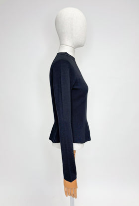 Slub Tweed Cardigan, Olive Brown from ODEEH 