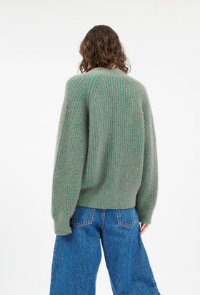 CASHMERE COTTON VANISÈ Cardigan, Shamrock from ODEEH 