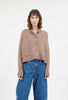 Slub Tweed Cardigan, Olive Brown from ODEEH 