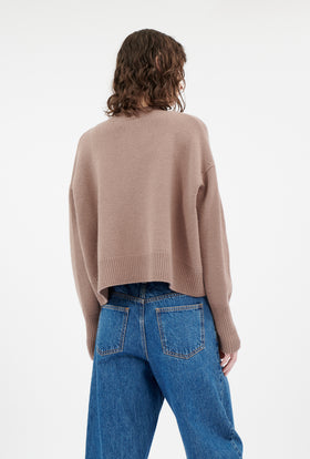 CASHWOOL Cardigan, Rosewood from ODEEH 