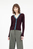 Slub Tweed Cardigan, Olive Brown from ODEEH 