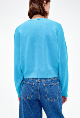 Light Cashmere Cardigan, Turquoise from ODEEH 