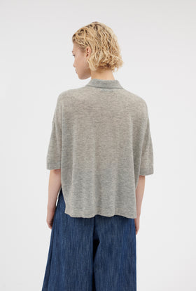 Ultra Light Wool-Mix Shirt, Pearl Grey from ODEEH 
