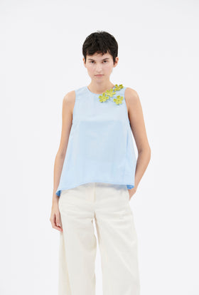 Poplin Top, Sky from ODEEH 