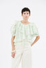 Gauze Vichy Bluse, Glass Green from ODEEH 