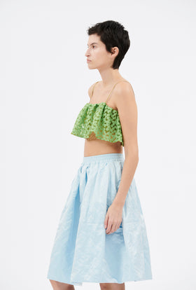 Embroidered Daisies Top, Green Apple from ODEEH 