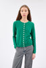 LIGHT CASHMERE Cardigan, Russian Green from ODEEH 