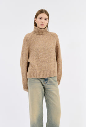 ALPACA WOOL MIX Pullover, Light Camel from ODEEH 