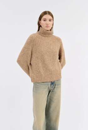 ALPACA WOOL MIX Pullover, Light Camel from ODEEH 