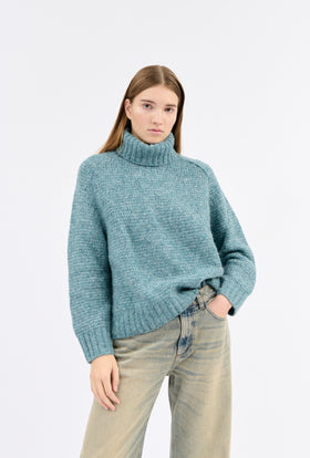 ALPACA WOOL MIX Pullover, Seablue from ODEEH 