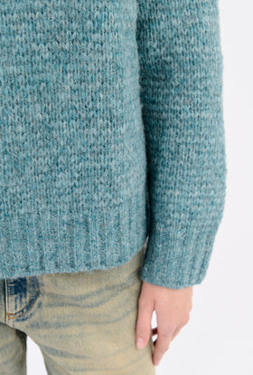 ALPACA WOOL MIX Pullover, Seablue from ODEEH 
