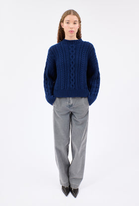 WOOL CASHMERE Pullover, Indigo from ODEEH 
