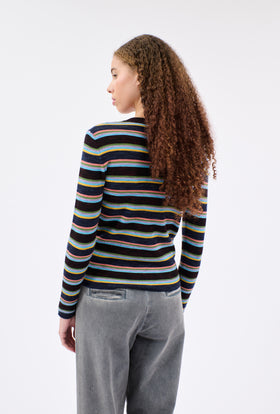 STRIPES Cardigan, Bordeaux from ODEEH 