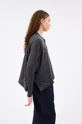 Merino Extrafine Cardigan, Flannel Grey from ODEEH 