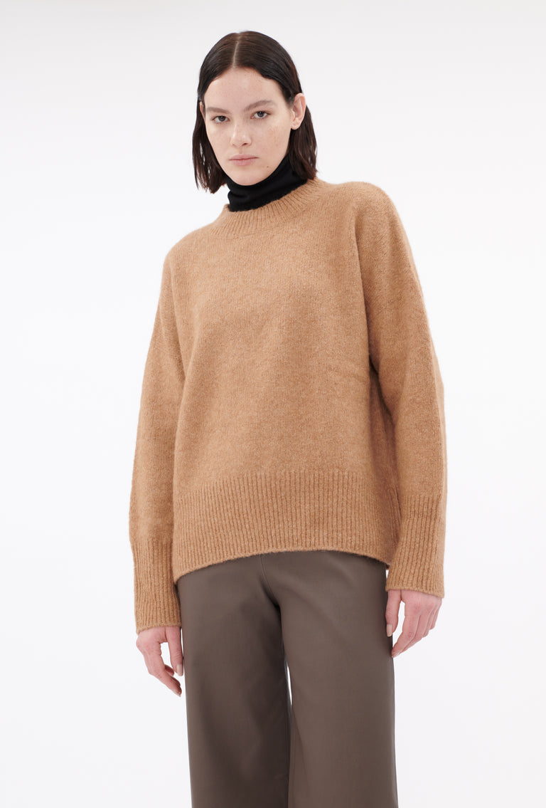 Odeeh Yak-Mix Pullover, Brown Sugar