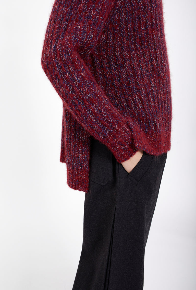 Odeeh Multiyarn Mix Pullover, Pomegranate